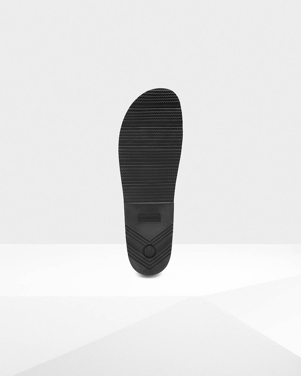 Klapki Męskie - Hunter Original Lightweight Moulded - Czarne - WHVX-85972